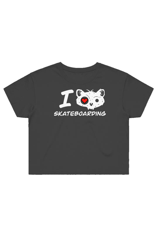 I <3 Skateboarding Crop Tee